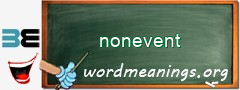 WordMeaning blackboard for nonevent